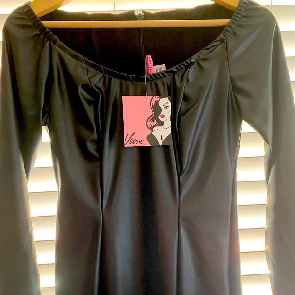 Leather (vegan) dress